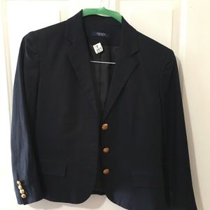 Chaps 100% Linen Navy Blazer